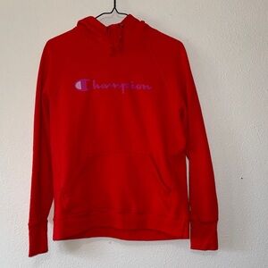 Champion Red Pullover Hoodie